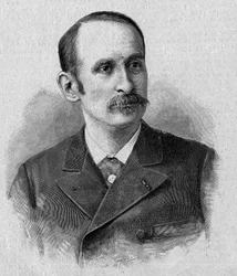 Porträt von Jacques Marie Eugene Godefroy-Cavaignac (1853-1905), französischer Politiker, Kriegsminister 1895. Gravur in „La gazette du dimanche“ vom 14. November 1895.