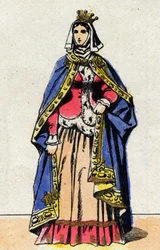 Porträt von Jeanne de Boulogne, Frau von Philipp V. der Lange (1294 - 1322)