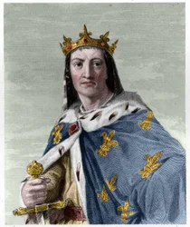 Porträt von Ludwig VIII. (1187-1226), König von Frankreich - in „Histoire des Français“ von Lavallée, Gravur, sd.