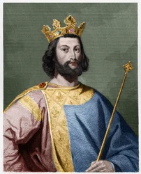 Porträt Ludwigs VII. des Jüngeren (1120-1180), König von Frankreich - Lavallées „Geschichte der Franzosen“, undatiert