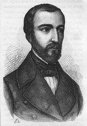 Porträt von M. de Falloux, französischer Politiker (1811-1886). Gravur aus L