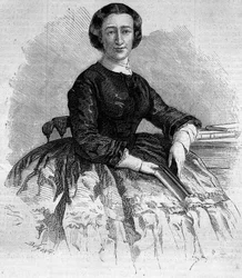 Porträt von Maria Francisca de Sales (1825-1860), Herzogin von Alba und Schwester der französischen Kaiserin Eugénie de Montijo. Gravur in 
