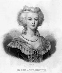 Porträt von Marie Antoinette (1755 - 1793) - in Revolution francaise von Thiers. 19. Jahrhundert