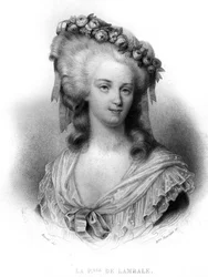 Porträt von Marie Thérèse von Savoyen-Carignan (1749-1792), Prinzessin von Lamballe - in „Revolution française“ von Thiers. 19. Jahrhundert