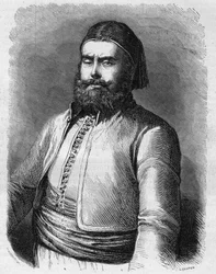 Porträt von Mohammed Said, Vizekönig (Pascha) von Ägypten unter dem Osmanischen Reich. Gravur in „Le Monde Illustré“ Nr. 303 vom 31. Januar