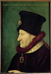 Porträt von Philipp II. der Kühne (1342-1404), Herzog von Burgund im Jahr 1363