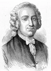 Porträt von Pierre Joseph Macquer (1718 - 1784), französischer Chemiker und Arzt - im „Album der Wissenschaft; berühmte Wissenschaftler; Große Entdeckungen“ 1896.