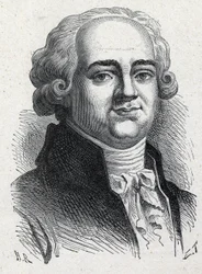 Porträt von Pierre Louis Manuel, französischer Politiker (1751-1793), Abgeordneter des Départements Seine im Nationalkonvent. Stich von 1889. Privatsammlung.