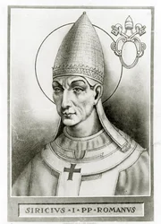 Porträt von Papst Siricius (um 1835)