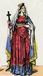 Porträt von Heilige Clotilde, Königin der Franken (ca. 475-545), Ehefrau von Chlodwig I.