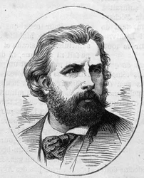 Porträt von William Adolphe Bouguereau (1825-1905), französischer Maler. Gravur in „Le Monde Illustré“ Nr. 890 vom 2. Mai 1874