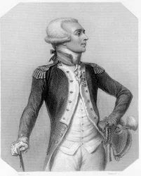 Porträt des Marquis de La Fayette, französischer General und Politiker. In „L