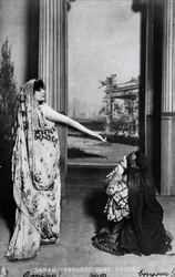 Postkarte mit Sarah Bernhardt (1844-1923) in Phedre von Jean Racine (1639-99), späte 19. Jahrhundert