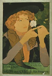Plakatwerbung für die fünfte Ausstellung des Salon Des Cent, Paris