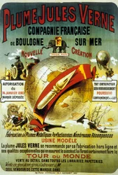Poster zur Förderung von PLume von Jules Verne