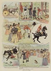 Hochmut kommt vor dem Fall (Chromolithografie)