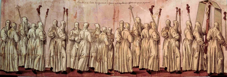 Prozession der Weißen Büßer oder Heinrich III