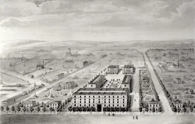 Projekt für die Napoleon-Wohnanlage, 58 rue Rochechouart, Paris, 1849