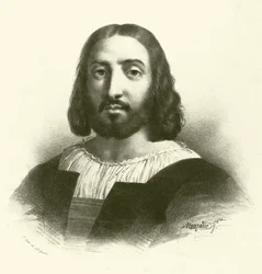 Raffaello Sanzio da Urbino, bekannt als Raphael, Porträt (Gravur)