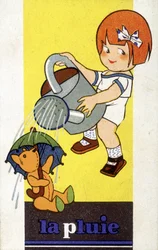 Mädchen mit einer Gießkanne