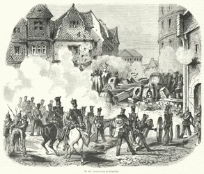 Aufstand in Frankfurt, Deutschland, September 1848