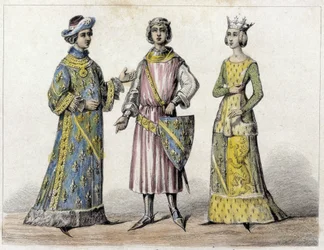 Robert von Frankreich und Beatrice von Burgund, seine Frau, König von Frankreich