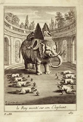 Königliche Elefanten, aus Voyage du Siam des Peres Jesuites von Guy Tachard, 1688