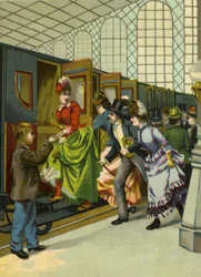 Eile, um einen Zug zu erreichen