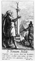 Heiliger Simeon Stylites auf seiner Säule