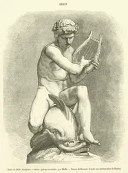 Salon von 1870, Skulptur, Arion, Gruppe in Marmor