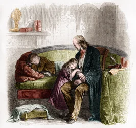 Samuel Hahnemann (1755 - 1843) entdeckt die Homöopathie. Stich nach Pauquets Zeichnung.