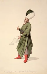 Schreiber der Janitscharenkommandanten, osmanische Periode, drittes Viertel des 18. Jahrhunderts