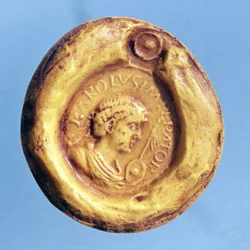 Siegel von Karl III (839-888) der Dicke, König von Frankreich und Heiliger Römischer Kaiser, 9. Jahrhundert