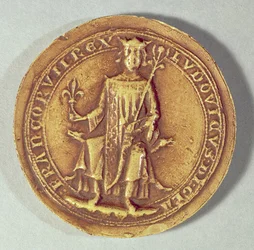 Siegel von St. Louis mit Zepter und Lilie, ca. 1252