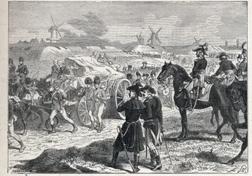 Zweite Koalition: Die französische Armee unter dem Kommando von Marschall Brune besiegt die englischen Truppen des Herzogs von York in Holland, Oktober 1799