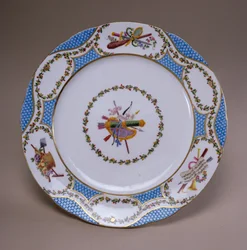 Sevres Dessertteller, aus dem Melbourne Service, 1770