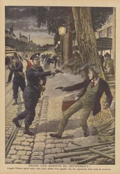 Schießerei zwischen Polizei und Verbrechern auf einer Straße in Paris