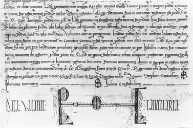 St. Ludwig regelt die Rechte der Gerechtigkeit der Grafen von Artois (Tinte auf Papier)