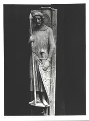 St. Theodor als Ritter gekleidet, Reliefschnitzerei, ca. 1230