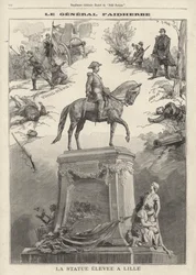 Statue des französischen Generals und Kolonialgouverneurs Louis Faidherbe in Lille errichtet