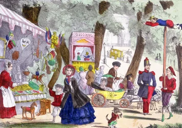 Straßenszenen auf den Champs-Élysées, 19. Jahrhundert