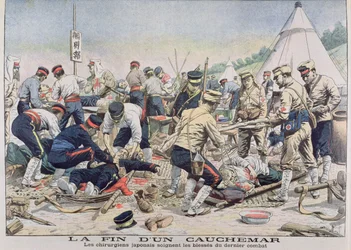 Chirurgen vom Japanischen Roten Kreuz, aus Le Petit Journal, 1905