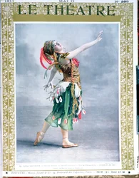 Tamara Platnovna Karsavina (1885-1978) als Der Feuervogel von Igor Strawinsky (1882-1971) vom Titelblatt des Magazins Le Theatre, Mai 1911