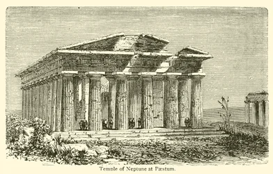 Tempel des Neptun in Paestum (Gravur)