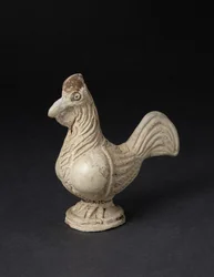Terrakottafigur eines Hahns