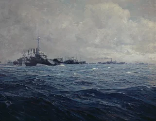 Die Ankunft der amerikanischen Flotte in Frankreich, 1917