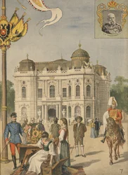 Der österreichische Pavillon auf der Weltausstellung 1900 in Paris, Illustration aus Le Petit Journal, 20. Mai 1900