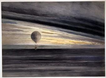 Der Ballon Zénith während eines Langstreckenflugs von Paris nach Bordeaux im März 1875, veröffentlicht 1875-1880