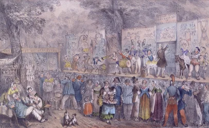 Die Zirkusparade in Saint-Cloud, Mitte des 19. Jahrhunderts