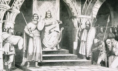 Die Krönung von Chilperic II. (670-720), aus 